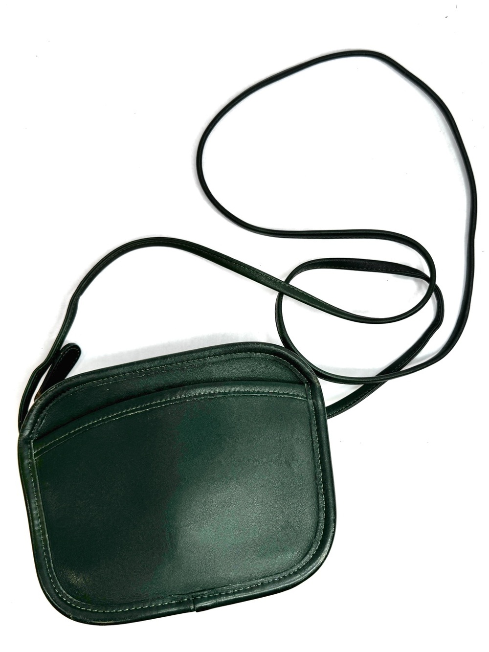 Vintage Coach Hadley Zip Crossbody 9935 Bottle Green Glovetanned Leather USA